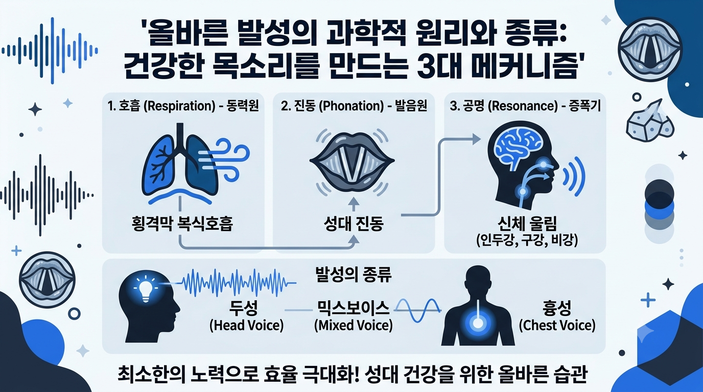 올바른 발성의 과학적 원리와 종류: 건강한 목소리를 만드는 3대 메커니즘